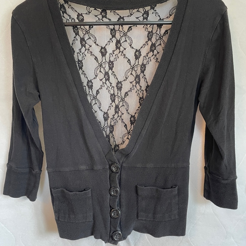 Classic Black Cardigan Sweater with Versatile Style
